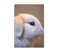 3D Art Brick Block Puzzle DIY Creative Building Blocks Fun Desk Decor Jigsaw cry Rabbit Print 37 Pcs