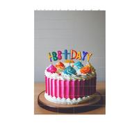 3D Art Brick Block Puzzle DIY Creative Building Blocks Fun Desk Decor Jigsaw Happy Birthday Cake Print 37 Pcs