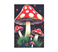 3D Art Brick Block Puzzle DIY Creative Building Blocks Fun Desk Decor Jigsaw Magic Mushrooms Print 37 Pcs