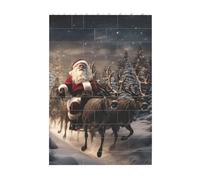 3D Art Brick Block Puzzle DIY Creative Building Blocks Fun Desk Decor Jigsaw Merry Christmas Print 37 Pcs