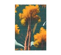 3D Art Brick Block Puzzle DIY Creative Building Blocks Fun Desk Decor Jigsaw National Parks Sunshine Trees Print 37 Pcs