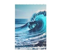3D Art Brick Block Puzzle DIY Creative Building Blocks Fun Desk Decor Jigsaw Ocean Sea Wave Print 37 Pcs