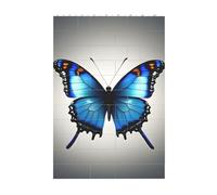 3D Art Brick Block Puzzle DIY Creative Building Blocks Fun Desk Decor Jigsaw One Blue Butterfly Print 37 Pcs
