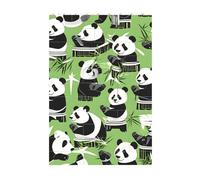 3D Art Brick Block Puzzle DIY Creative Building Blocks Fun Desk Decor Jigsaw Panda Bamboo Print 37 Pcs
