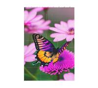3D Art Brick Block Puzzle DIY Creative Building Blocks Fun Desk Decor Jigsaw Purple Butterfly and Flowers Print 37 Pcs