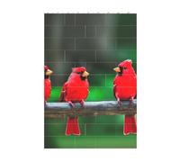 3D Art Brick Block Puzzle DIY Creative Building Blocks Fun Desk Decor Jigsaw Red Cute Birds Print 37 Pcs