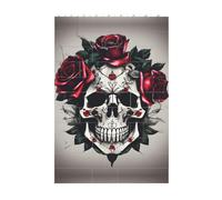 3D Art Brick Block Puzzle DIY Creative Building Blocks Fun Desk Decor Jigsaw Red Rose Skull Print 37 Pcs