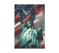 3D Art Brick Block Puzzle DIY Creative Building Blocks Fun Desk Decor Jigsaw Statue of Liberty Flag Print 37 Pcs
