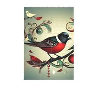 3D Art Brick Block Puzzle DIY Creative Building Blocks Fun Desk Decor Jigsaw Teal Birds Musical Note Print 37 Pcs