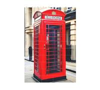 3D Art Brick Block Puzzle DIY Creative Building Blocks Fun Desk Decor Jigsaw Telephone Booth Print 37 Pcs