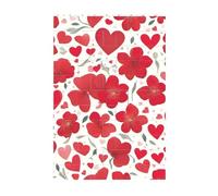 3D Art Brick Block Puzzle DIY Creative Building Blocks Fun Desk Decor Jigsaw Valentine Red Heart Flower Print 37 Pcs