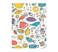 3D Art Brick Puzzle 141Pcs Bricks Block Puzzle Creative DIY Building Blocks Colorful Hand Drawn Printed