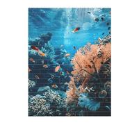 3D Art Brick Puzzle 141Pcs Bricks Block Puzzle Creative DIY Building Blocks Coral Reef Printed