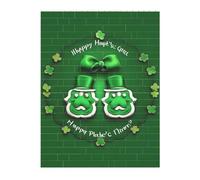 3D Art Brick Puzzle 141Pcs Bricks Block Puzzle Creative DIY Building Blocks Happy St. Patrick's Day Printed