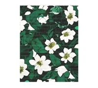 3D Art Brick Puzzle 141Pcs Bricks Block Puzzle Creative DIY Building Blocks Hunter Green Floral Petals Pattern Printed