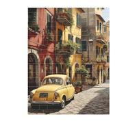 3D Art Brick Puzzle 141Pcs Bricks Block Puzzle Creative DIY Building Blocks Italian Street Printed