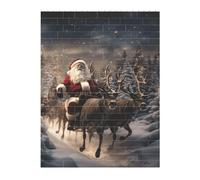 3D Art Brick Puzzle 141Pcs Bricks Block Puzzle Creative DIY Building Blocks Merry Christmas Printed