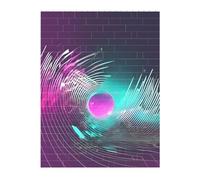 3D Art Brick Puzzle 141Pcs Bricks Block Puzzle Creative DIY Building Blocks Music Sound Wave Printed