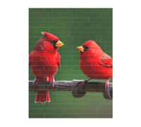 3D Art Brick Puzzle 141Pcs Bricks Block Puzzle Creative DIY Building Blocks Red Birds Printed