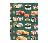 3D Art Brick Puzzle 141Pcs Bricks Block Puzzle Creative DIY Building Blocks Sushi Food Pattern Printed