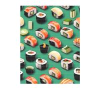 3D Art Brick Puzzle 141Pcs Bricks Block Puzzle Creative DIY Building Blocks Sushi Food Printed