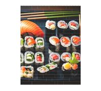 3D Art Brick Puzzle 141Pcs Bricks Block Puzzle Creative DIY Building Blocks Sushi Pattern Printed