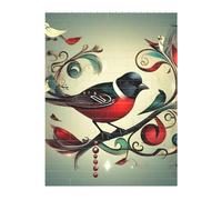 3D Art Brick Puzzle 141Pcs Bricks Block Puzzle Creative DIY Building Blocks Teal Birds Musical Note Printed