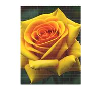 3D Art Brick Puzzle 141Pcs Bricks Block Puzzle Creative DIY Building Blocks Yellow Rose Picture Printed