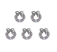 3D Art Christmas Crowns Art Rhinestones Crystal 3D Art Decor Metal Studs Jewelry