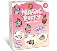 3D Art Craft Aqua Puffs Paint Kit - Magic Foam Texture Painting Kit, 15 Mess-Free Paint by Number Craft for Kids, with 15 Canvas Sponge, 12 Colored Pens, 2 Water Pens, 6 Keyhain (Pink)