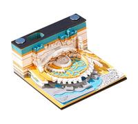 3D Art Memo Pads,125 Page Artsy Pads with Pen Holder,Creative Non-Stick Sticky Note,Rip-Away Paper Carving Art Daily Notepad Sticky,3D Memo Pad,3D Notepad for Office Reading Room Studio