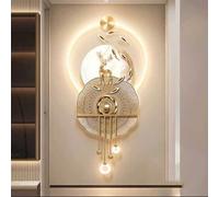 3D Art Wall Decor with Light, Traditional Chinese Wall Hanging Painting, Decor Landscape Wall Sculpture, Wall Mounted Lamp for Foyer Dining Room Bedroom Corridor Stairs(B)