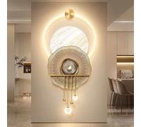 3D Art Wall Decor with Light, Traditional Chinese Wall Hanging Painting, Decor Landscape Wall Sculpture, Wall Mounted Lamp for Foyer Dining Room Bedroom Corridor Stairs(D)