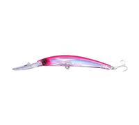 3D Artificial Minnow Fishing Lure ABS Plastic Diving Bait with Barbed Hooks for Bass Pike Trout Tuna Blue Fin Kingfish(6#)