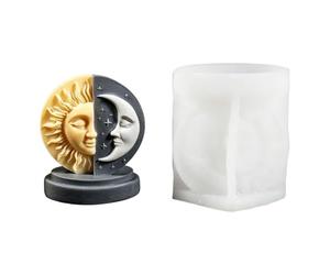 3D Artistic Sun Human Face Figure Silicone Mold, A02