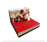 3D Artsy Pads,Christmas Snowman 194 Sheets 3D Art Notepad,Rip Away Paper Carving Art Memo Pad,Creative Paper Art Non-Sticky Post Notes,3D Memo Pad,3D Notepad for Office Home Ornaments