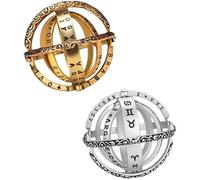 3D Astronomical Sphere Ball Ring Cosmic Finger Ring Vintage Foldable Cosmic Finger Ring 2PcsStrong and Long-Lasting
