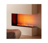 3D Atomized Fireplace Water Vapor with LCD Touch Screen, Recessed Decorative Electric, Remote Control Built in Fireplace(Medium)