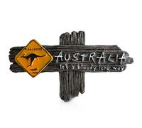 3D Australia Wooden Effect Fridge Magnet (Australia Road Sign)