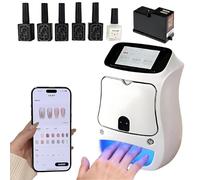3D Automatic Smart Nail Printer,Nail Printer Machine,Digital Nail Printer,Custom Photo Printing 3000+ Built-In Patterns, Fast 10 Seconds Printing, 5-Inch Touch Screen,For Home Use And Nail Studios
