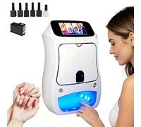 3D Automatic Smart Nail Printer,Nail Printer Machine,Digital Nail Printer,Custom Photo Printing 3000+ Built-In Patterns, Fast 10 Seconds Printing, 5-Inch Touch Screen,For Home Use And Nail Studios