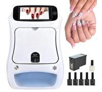 3D Automatic Smart Nail Printer,Nail Printer Machine,Digital Nail Printer,Custom Photo Printing 3000+ Built-In Patterns, Fast 10 Seconds Printing, 5-Inch Touch Screen,For Home Use And Nail Studios