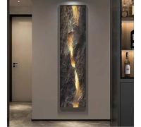 3D Backlit LED Wall Art, Cracked Stone Panel Lighted Decor for Living Room Bedroom Hallway