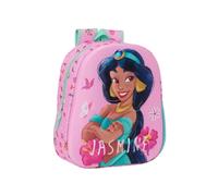 safta M890a Disney Princess School Backpack with 3D Design, Adaptable to Cart, Ideal for Children of Different Ages, Comfortable and Versatile, Quality and Strength, 27 x 10 x 33 cm,