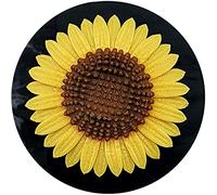 3D Badge Sunflower, 3-inch Grill Badge, Realistic Stylish Detail 3D Printing Plastic (PLA) on Acrylic Plate - Works with The Grill Badge Holder (not Included)