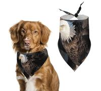 3D Bald Eagle Dog Bandanas Adjustable Bib Party Pet Decorations Cute Dog Triangle Scarfs for Small Medium Puppy Cat Costume Accessory