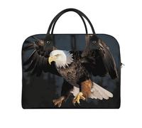 3D Bald Eagle Duffle Bag for Women Men - 30L Nylon Outdoor Gym Bag Lightweight Overnight Weekender Bags with Detachable Shoulder Strap, Carry on Luggage for Travel