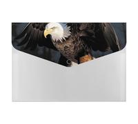 3D Bald Eagle File Folder 6-Pocket, Waterproof Accordion File Organizer with Snap Closure, Expanding Document Holder for Office, Home