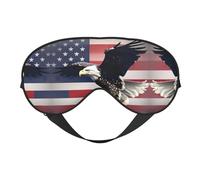 3D Bald Eagle Flying with American Flag Double Side Eye Mask, Adjustable Strap Eye Mask, Eye Sleep Shade Cover, Blocks Light Eye mask