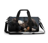 3D Bald Eagle Gym Bag for Men Women, Sturdy Oxford Cloth Travel Bags with Removable Shoulder Strap, Waterproof Duffel Bag for Fitness, Travel, Yoga